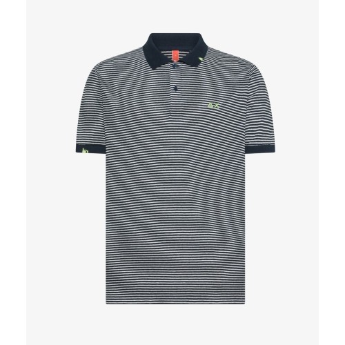 POLO JERSEY LINEN STRIPES SUN68 A35145 0731