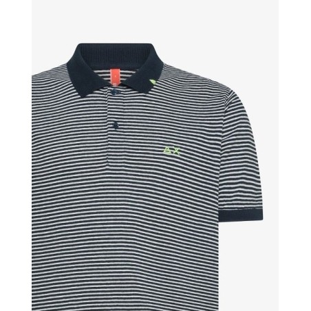 POLO JERSEY LINEN STRIPES SUN68 A35145 0731