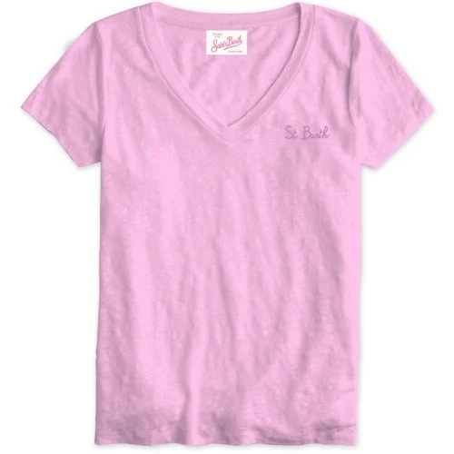 ELOISE V-NECK T-SHIRT 23 MC2 SAINT BARTH ELOI001 00033H
