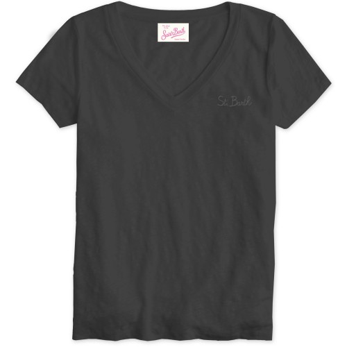 ELOISE V-NECK T-SHIRT 00 MC2 SAINT BARTH ELOI001 00107H