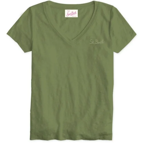 ELOISE V-NECK T-SHIRT 52 MC2 SAINT BARTH ELOI001 00135H