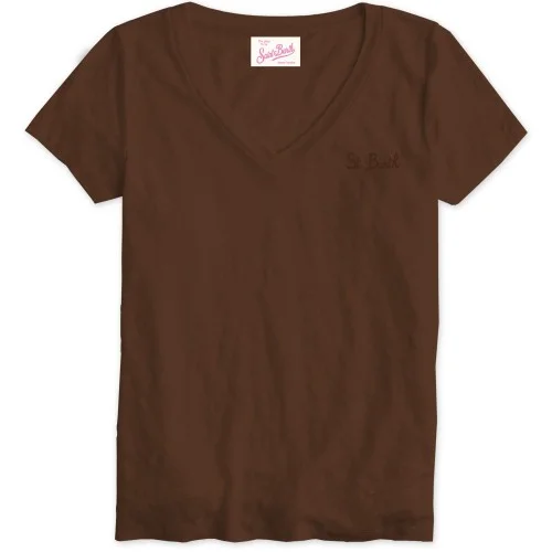 ELOISE V-NECK T-SHIRT 18 MC2 SAINT BARTH ELOI001 00231H
