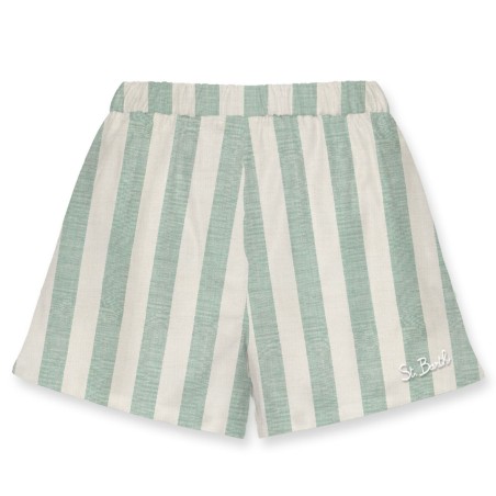 MEAVE SHORTS LINEN STRIPES POP V5310 MC2 SAINT BARTH MEA002 01019H