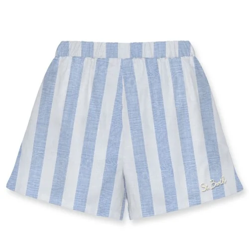 MEAVE SHORTS LINEN STRIPES POP V3110 MC2 SAINT BARTH MEA002 05741H