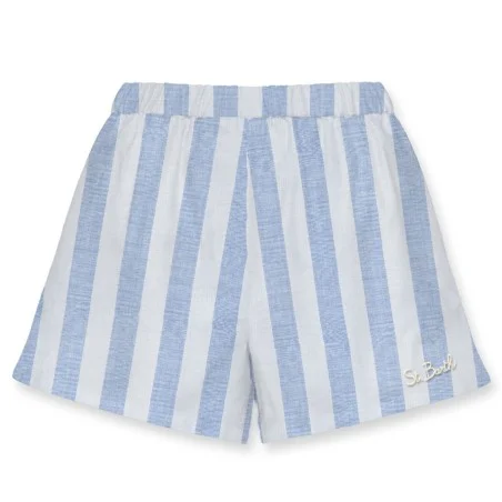 MEAVE SHORTS LINEN STRIPES POP V3110 MC2 SAINT BARTH MEA002 05741H