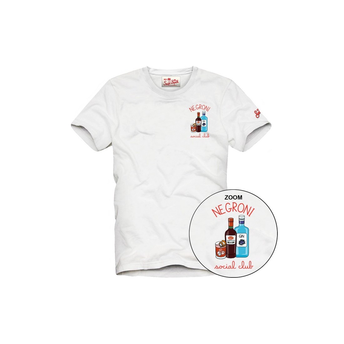 T-SHIRT SOCIAL NEGRONI MC2 SAINT BARTH TSHM001 02488H