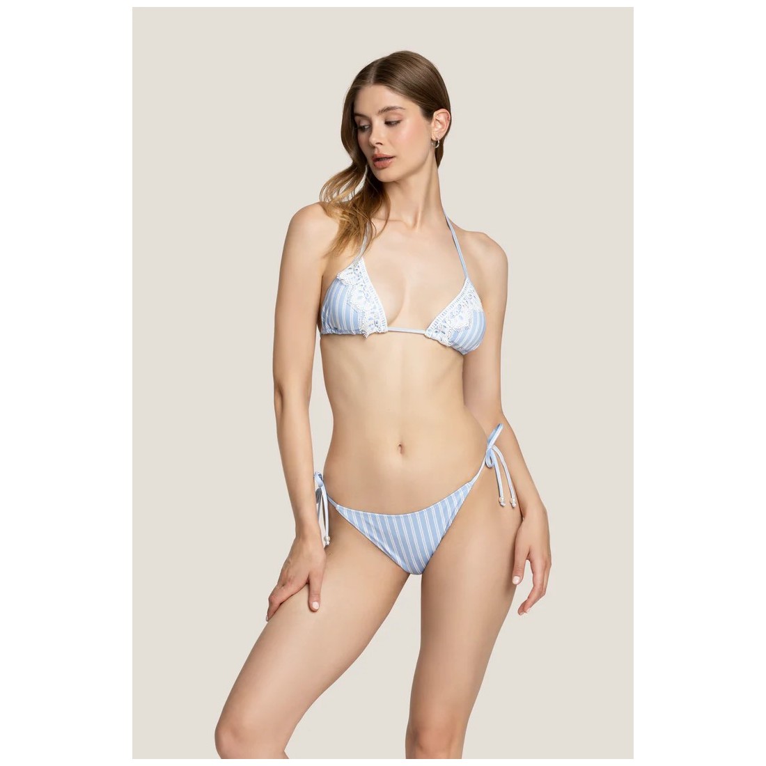 TRIANGOLO VERTICAL LINES 4GIVENESS WBWBK5117 AZZURRO
