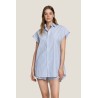 MINI DRESS VERTICAL LINES 4GIVENESS WRWCM4895 AZZURRO