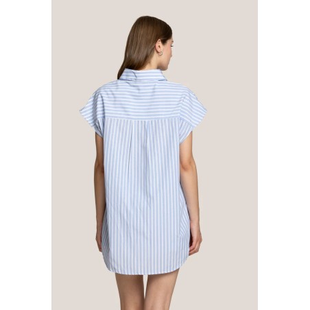 MINI DRESS VERTICAL LINES 4GIVENESS WRWCM4895 AZZURRO