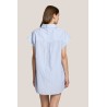 MINI DRESS VERTICAL LINES 4GIVENESS WRWCM4895 AZZURRO