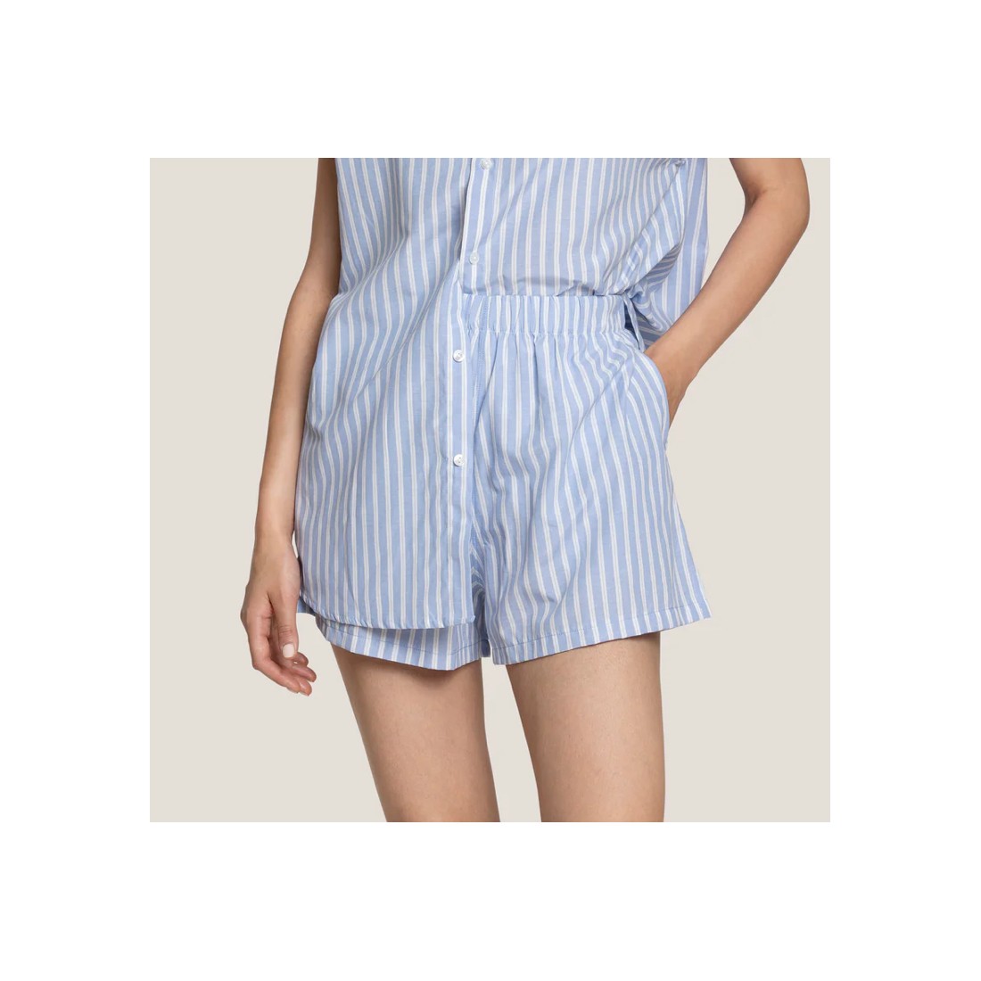 SHORT PREPPY RIBS 4GIVENESS WRWSH4897 AZZURRO