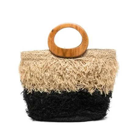 BORSA KESHIA LARGE AFAR KESHIA_L BLACK/STRAW