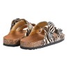 CIABATTA IN CAVALLINO DOPPIA FIBBIA KBR SHOES TOKIO ZEBRA