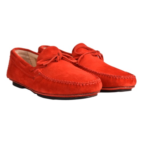 MOCASSINO IN CAMOSCIO LA PARIGINA 324 ROSSO