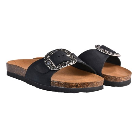 CIABATTA FIBBIA KBR SHOES BALI NERO