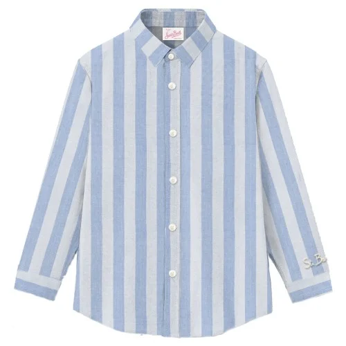 MEREDITH SHIRT LINEN STRIPES POP V3110 MC2 SAINT BARTH MDH001 05741H