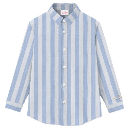 MEREDITH SHIRT LINEN STRIPES POP V3110 MC2 SAINT BARTH MDH001 05741H