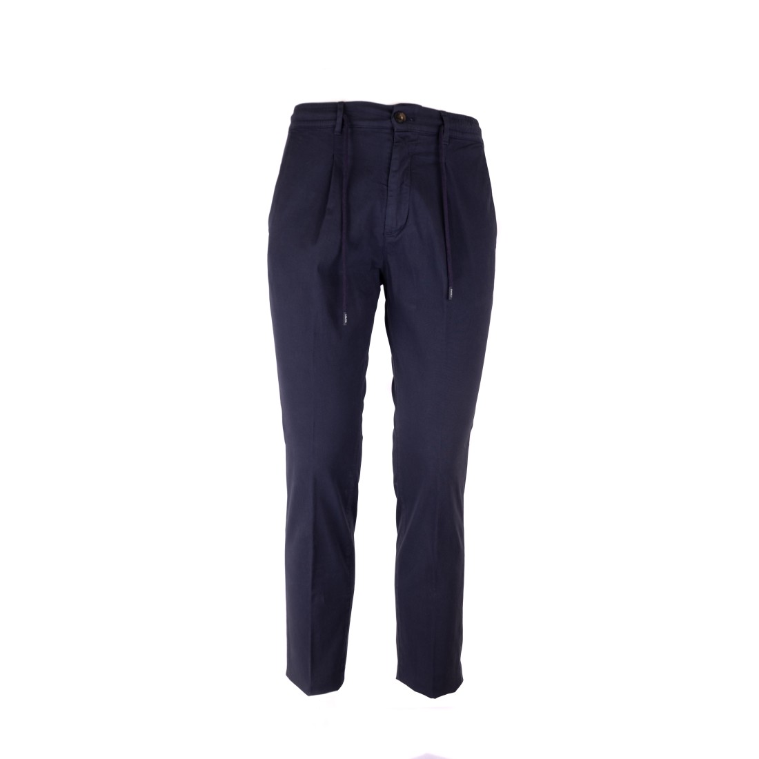 PANTALONE SLIM TAPERED CON COULISSE CRUNA MITTE.901 BLU