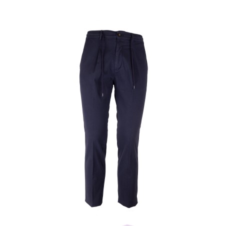 PANTALONE SLIM TAPERED CON COULISSE CRUNA MITTE.901 BLU