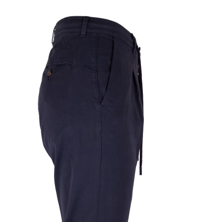 PANTALONE SLIM TAPERED CON COULISSE CRUNA MITTE.901 BLU