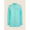CAMICIA OVER F**K 1264AQ ACQUAMARINE