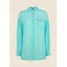 CAMICIA OVER F**K 1264AQ ACQUAMARINE