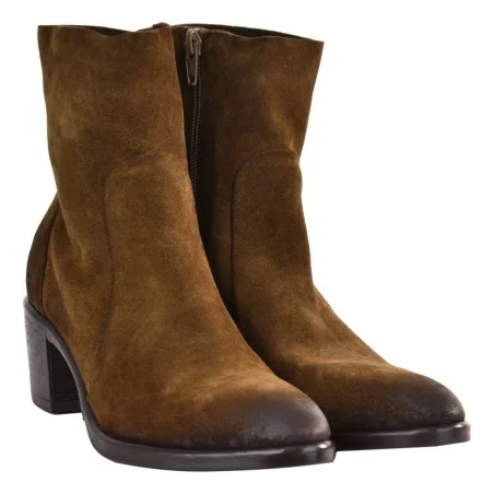 STIVALETTO CON ZIP CAMOSCIO STRATEGIA A4560 QUERCIA