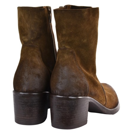 STIVALETTO CON ZIP CAMOSCIO STRATEGIA A4560 QUERCIA