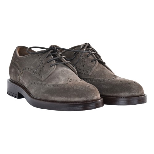 DERBY CAMOSCIO BROGUE HUNDRED 100 M118-01 FANGO