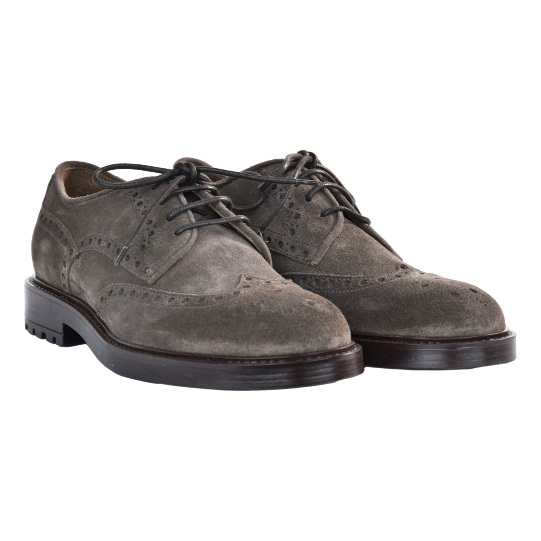 DERBY CAMOSCIO BROGUE HUNDRED 100 M118-01 FANGO