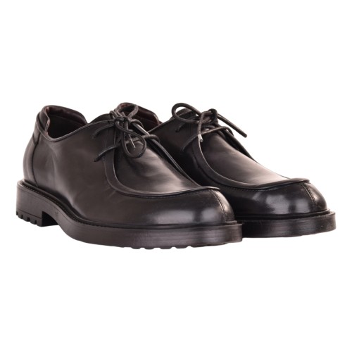 MOCASSINO LACCI PELLE HUNDRED 100 M118-02 NERO