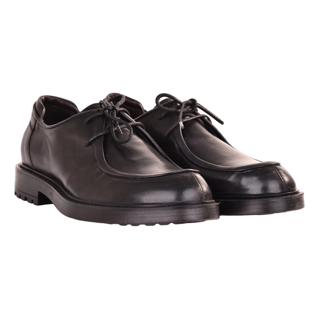 MOCASSINO LACCI PELLE HUNDRED 100 M118-02 NERO
