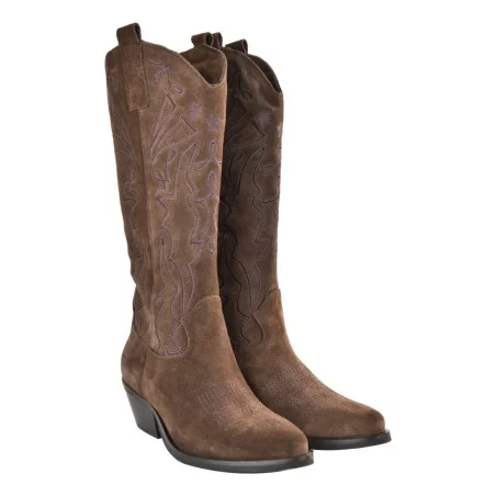 STIVALE TEXANO RICAMO REP-KO 1502/50 MARRONE