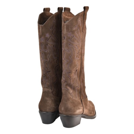 STIVALE TEXANO RICAMO REP-KO 1502/50 MARRONE