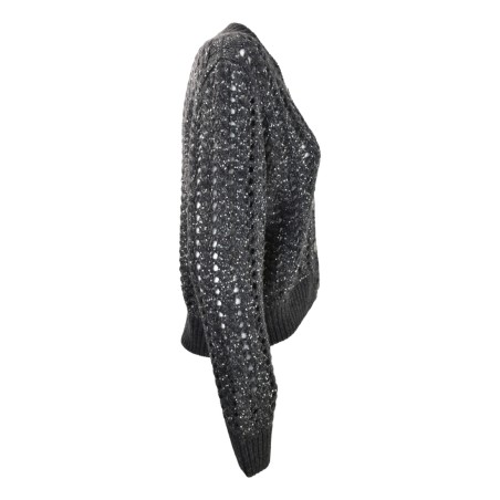 CARDIGAN CORTO TRECCE D.EXTERIOR 61183 PIOMBO