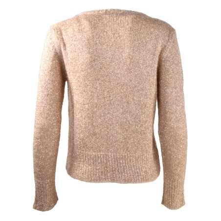 MAGLIA GIROCOLLO PAILLETTES D.EXTERIOR 61297/A BEIGE