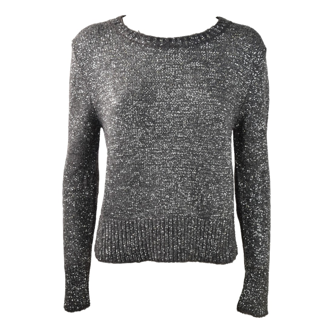 MAGLIA GIROCOLLO PAILLETTES D.EXTERIOR 61297/A PIOMBO