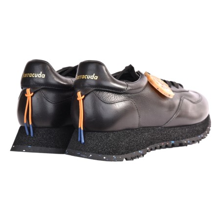 SNEAKERS PELLE W BARRACUDA BD1508 NERO