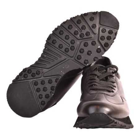 SNEAKERS PELLE W BARRACUDA BD1508 NERO