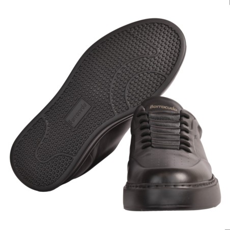 SNEAKERS IN PELLE BARRACUDA BU3510 BLACK