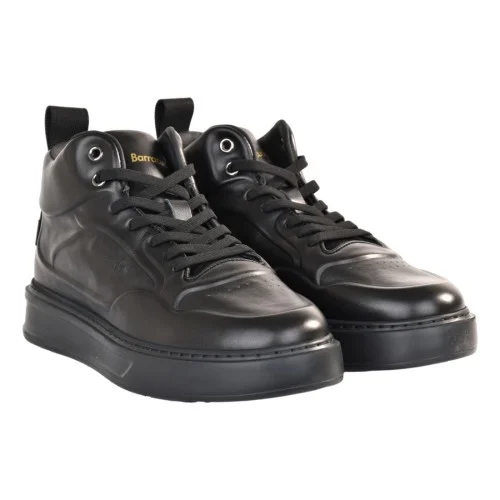 SNEAKERS MID IN PELLE BARRACUDA BU3591 NERO