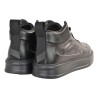 SNEAKERS MID IN PELLE BARRACUDA BU3591 NERO