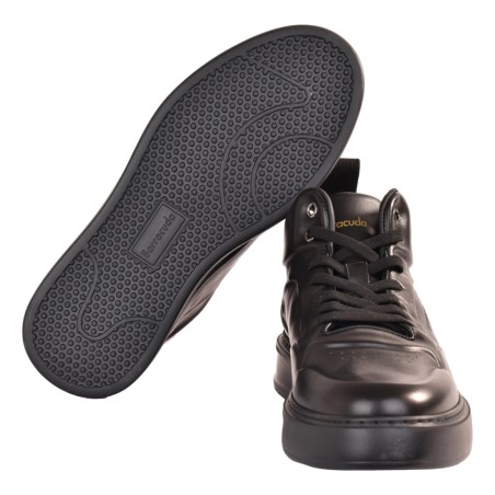 SNEAKERS MID IN PELLE BARRACUDA BU3591 NERO