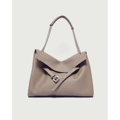 BORSA IN PELLE SOFT ORCIANI B02212_SOF TAUPE
