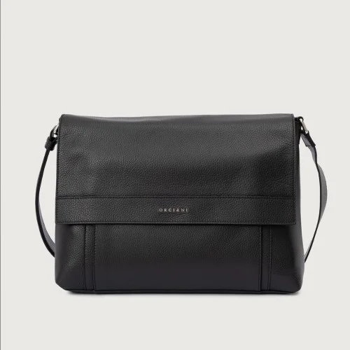 BORSA MESSENGER MICRON IN PELLE ORCIANI P00733_MIC NERO