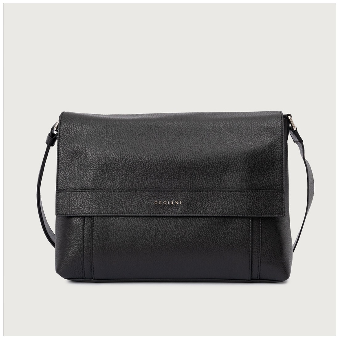 BORSA MESSENGER MICRON IN PELLE ORCIANI P00733_MIC NERO