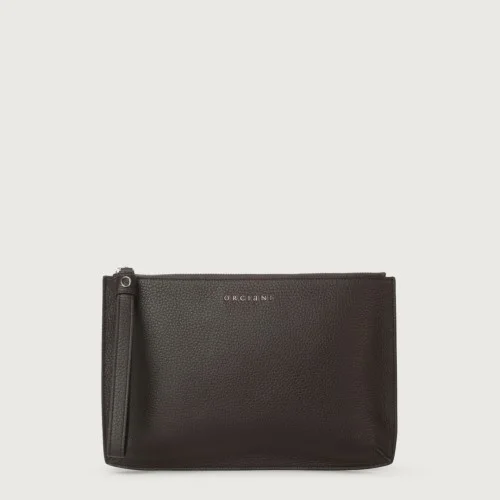 BUSTA GRANDE MICRON IN PELLE ORCIANI SU0119_MIC EBANO