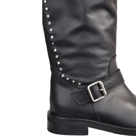 BIKER FIBBIA CON BORCHIETTE VIA ROMA 15 4348 NERO