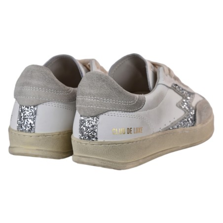 SNEAKERS CLUB DELUXE GLITTER LOGO MOACONCEPT MG630CO1 WHITE/SILVER