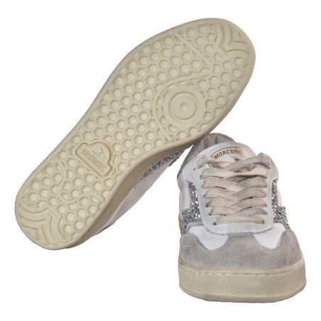 SNEAKERS CLUB DELUXE GLITTER LOGO MOACONCEPT MG630CO1 WHITE/SILVER